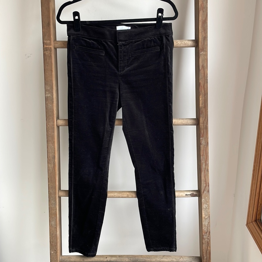Loft Modern Skinny velvet tuxedo pants